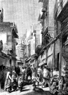 Street Scene in Lahore - from drawings by W. Carpenter, Jun., 1858. Creator: Unknown.
