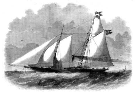 The King of Denmark's New Steam-yacht the "Falkin", 1858. Creator: Unknown.