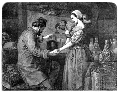 The Last Trial of Madame Palissy - painted by W. J. Grant - one of the prize pictures of..., 1858. Creator: Unknown.