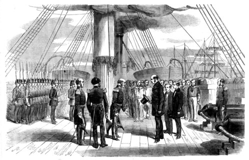 The Embarkation of Prince Alfred on board the "Euryalus" on Wednesday week, 1858. Creator: Unknown.