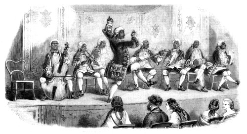 The Coloured Opera Troupe at the Oxford Street Gallery, 1858. Creator: Unknown.