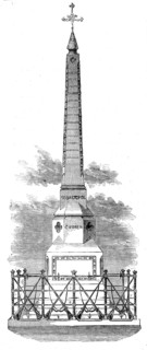 Monument at Carmarthen to the Officers and Soldiers of the Royal Welch Fusiliers who fell..., 1858. Creator: Unknown.