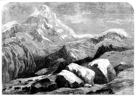 Mont Cervin (or Matterhorn) from above Gumont, Val Tournanche, 1858. Creator: Unknown.