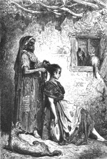 ''Toilet of Gipsy girl at Diezma; Notes on Spain', 1875. Creator: Unknown.