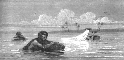 'Milk women and Arabs crossing the Tigris; Journeyings in Mesopotamia', 1875. Creator: Unknown.