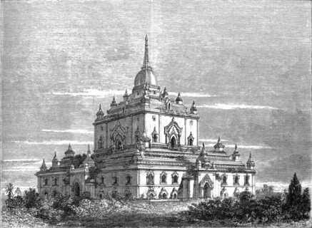 ''Thapinyu Pagoda, at Pagan; English mission to Mandalay', 1875. Creator: Unknown.