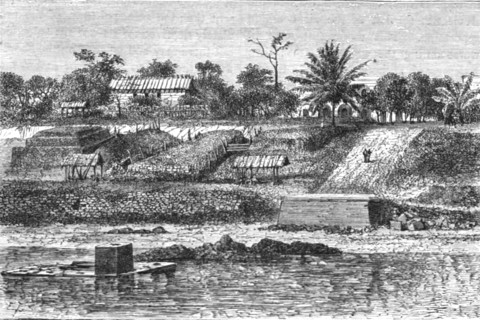 ''Charcoal stores at the Gaboon; The Gaboon.', 1875. Creator: Unknown.