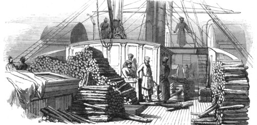 'Steamboat on the Volga; A Journey on the Volga', 1875. Creator: Nicholas Rowe.