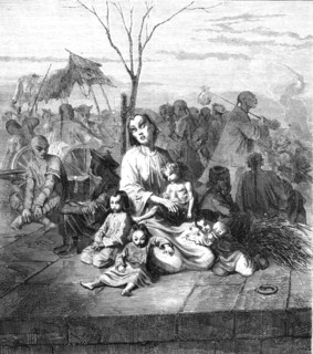 ''The refugees at Kah-Ding; A Cruise to Soo-chow', 1875. Creator: Lindley, Augustus Frederick.