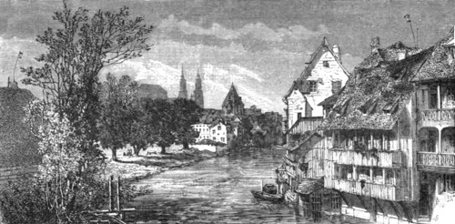 'The Pegnitz river, intersecting the city of Nuremberg; From Alsace to the Hartz', 1975. Creator: Unknown.