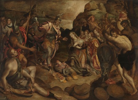 The Meeting of David and Abigail, 1583. Creator: Christiaen Jansz van Bieselingen.