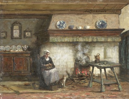 Interior of a Cottage in Scheveningen, 1887. Creator: Willem Adriaan Alexander Liernur.