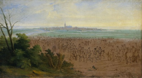 The Troops of Louis XIV before Naarden, 20 July 1672, 1672-1690. Creator: Adam Frans van der Meulen.