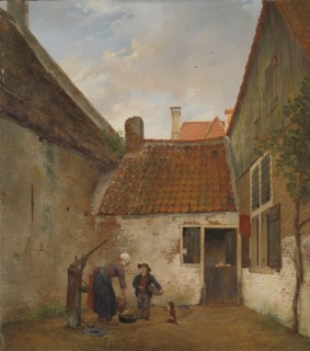 Inner Courtyard, 1820-1830. Creator: Andreas Schelfhout.
