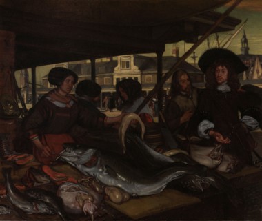 The Nieuwe Vismarkt (New Fish Market) in Amsterdam, 1655-1692. Creator: Emanuel de Witte.