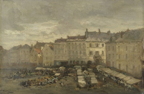 The Grote Zavel (Grand Sablon), Brussels, 1875. Creator: Guillaume Vogels.