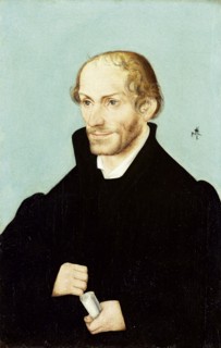 Philipp Melanchthon, Leading Figure of the Reformation, 1540-1560. Creator: Workshop of Lucas Cranach the Elder.