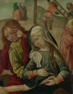 Virgin and Saint John Mourning over the Body of Christ, fragment of a Lamentation of Christ, c.1500- Creator: Master of Delft.