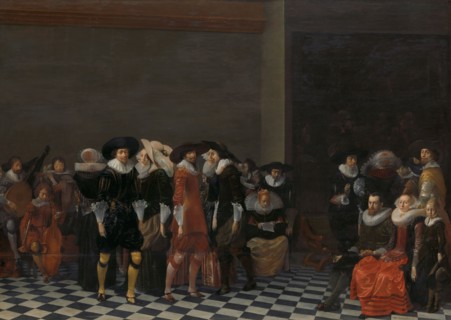 A Wedding Feast, Traditionally Called 'The Wedding of Adriaen Ploos van Amstel and Agnes van Bijler' Creator: Willem Cornelisz Duyster.