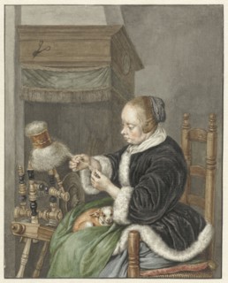 The spinner, 1741-1820. Creator: Abraham Delfos.
