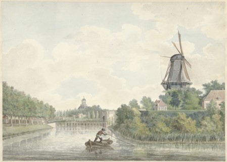 City walls of Middelburg with the Koepoort, the Oostkerk and a mill, 1700-1800. Creator: Anon.