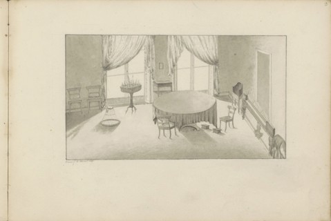Interior of a living room in Amersfoort, 1840. Creator: Anon.