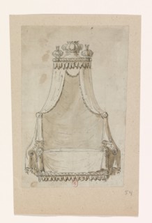Design for a bed, c.1770-c.1780. Creator: Anon.
