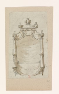 Design for a bed, c.1770-c.1780. Creator: Anon.