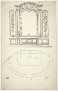Design for a low altar with a sculpted representation of the Lamb of God, c.1740-c.1760. Creator: Anon.