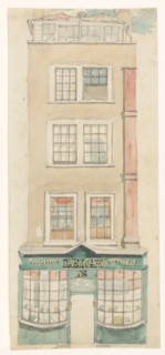 Exterior of the store of bookseller and publisher Samuel Leigh in London, 1814-c.1840. Creator: Anon.