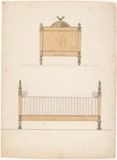 Design for a crib, c.1790. Creator: Anon.