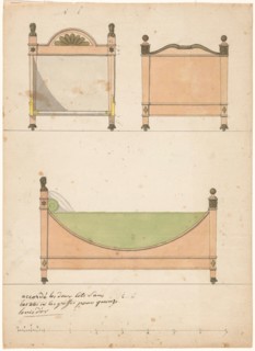 Design for a crib, c.1790. Creator: Anon.