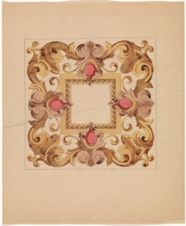 Design for a tile, c.1850. Creator: Anon.