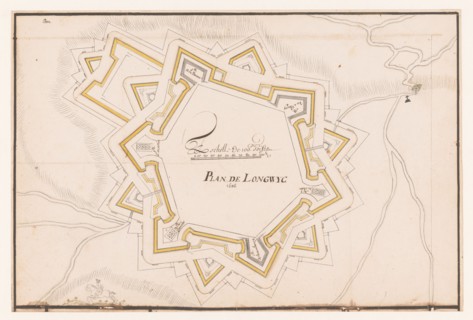 Longwy fortress map, 1686. Creator: Anon.