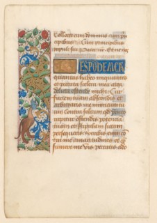 Manuscript from a psalter or book of hours, c.1450-c.1499. Creator: Anon.