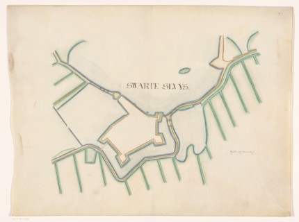 Map of Zwartsluis Fortification, c.1650-c.1799. Creator: Anon.