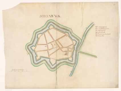 Map of Steenwijk Fortress, c.1650-c.1799. Creator: Anon.