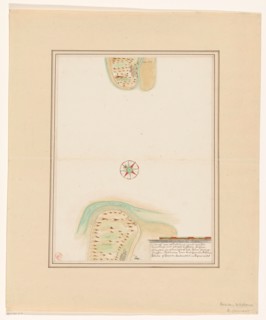Map of East-Vlieland and West-Terschelling, 1688 or later.  Creator: Anon.