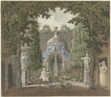 Theatre Scene in a City Garden, 1753-1811. Creator: Bernhard Heinrich Thier.