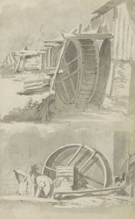 Waterwheels, c.1780-c.1800.  Creator: Bernhard Heinrich Thier.