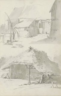 Farmyard and farm buildings, c.1780-c.1800.  Creator: Bernhard Heinrich Thier.