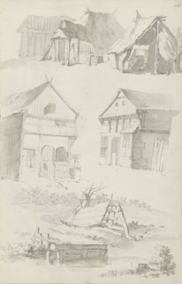 Farms, barns and a landscape with water, c.1780-c.1800.  Creator: Bernhard Heinrich Thier.