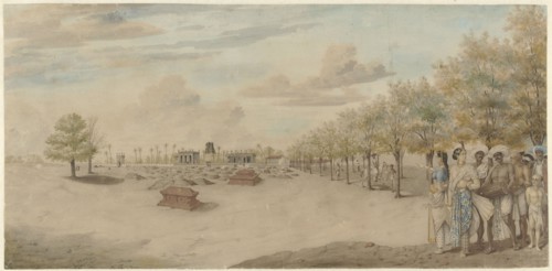 Cemetery with funeral procession in India, 1773-1775. Creator: Carel Frederik Reimer.