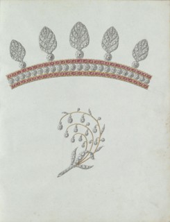 Two jewels, the bottom of which is in the form of a branch, c.1800-c.1810. Creator: Carl Friedrich Bärthel.