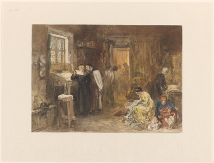Jewish bankers, 1868. Creator: Charles Rochussen.