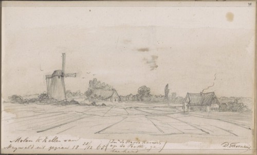 Mill in Kellen seen from Maywald, 1865. Creator: Arnoldus Dirk Felix Tavenraat.