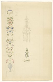 Pilast filling and two parts of pilasters, c.1835-c.1860. Creator: Workshop of Franz Jakob Kreuter.