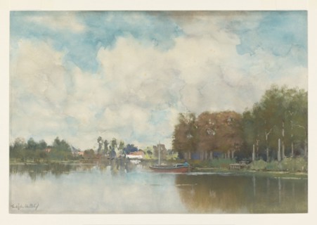 Dutch canal, c.1875-c.1899. Creator: Frederik Jacobus van Rossum du Chattel.