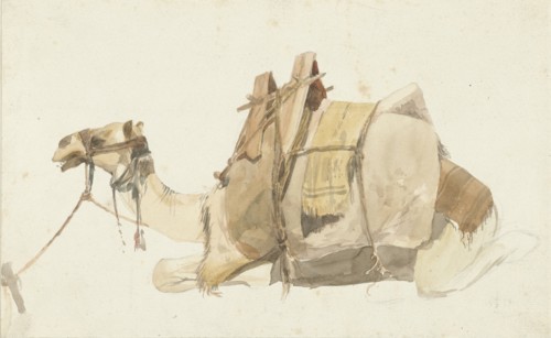 Loaded camel, 1821-1847. Creator: Prosper Georges Antoine Marilhat.