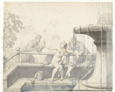 Suzanna and the elders, 1620-1629. Creator: Gerard ter Borch I.